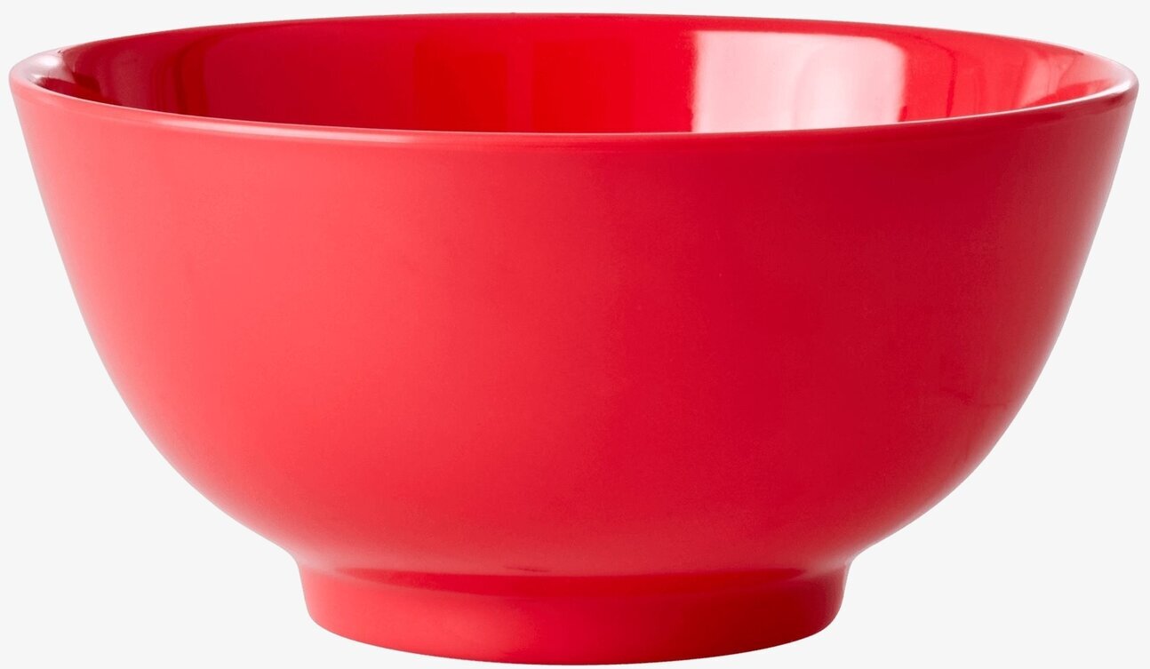 Skål Melamin Mellan från Rice i röd färg på neutral bakgrund