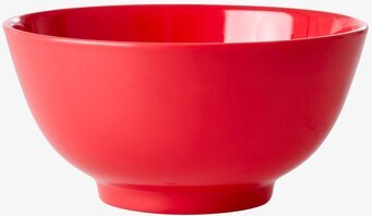 Skål Melamin Mellan från Rice i röd färg på neutral bakgrund