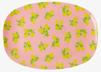 Liten Tallrik Lemon Print från Rice med citronmotiv
