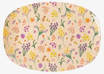 Liten Tallrik Wild Flower Print från Rice med blomtryck