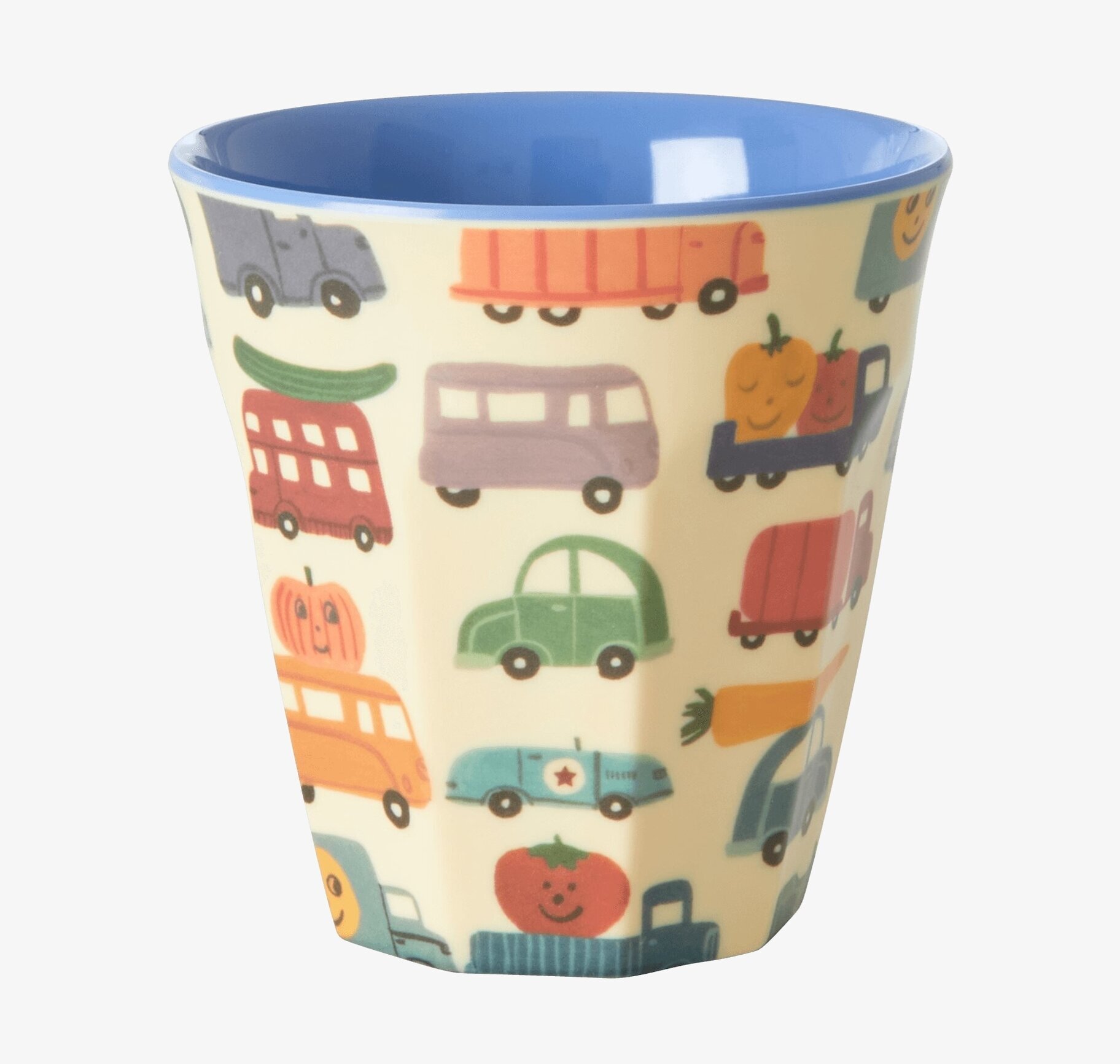 Mugg Happy Cars Print från Rice med färgglada fordon