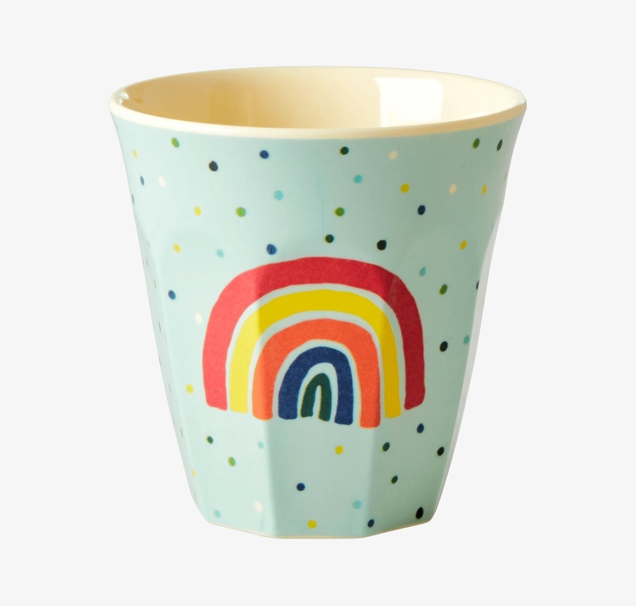 Små Muggar 6-Pack, Funky Blue Prints från Rice med regnbåge