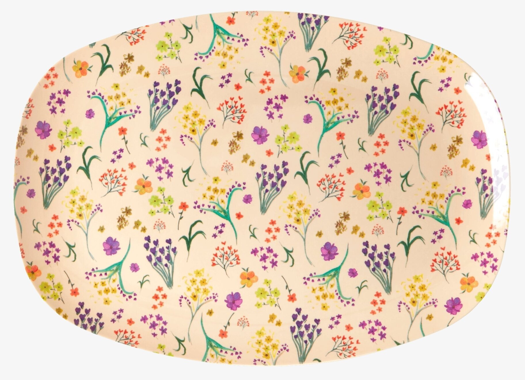 Tallrik Wild Flower Print från Rice med livfulla blommor