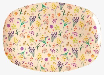 Tallrik Wild Flower Print från Rice med livfulla blommor