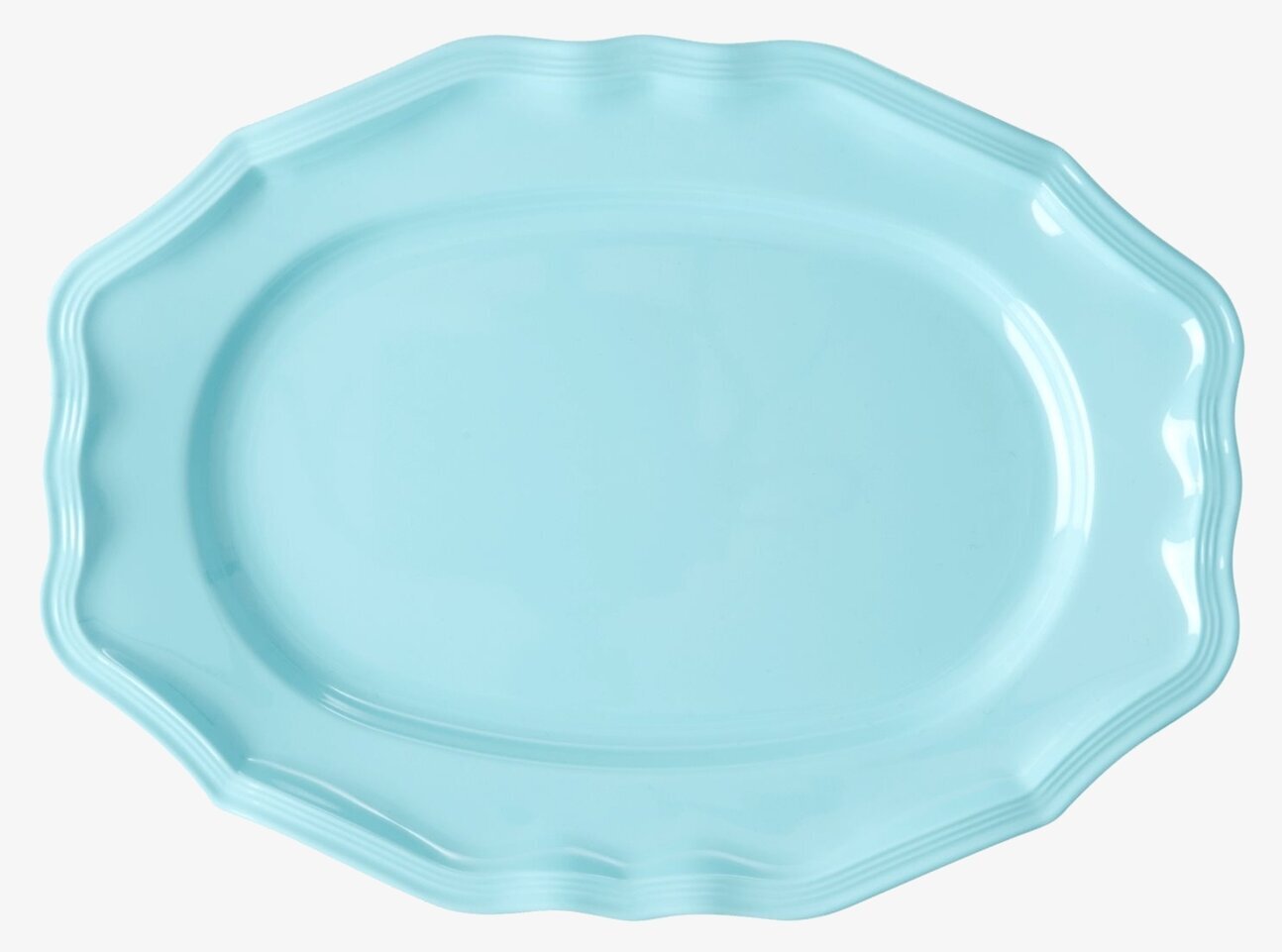 Serveringsfat Soft Blue från Rice med vågformade kanter