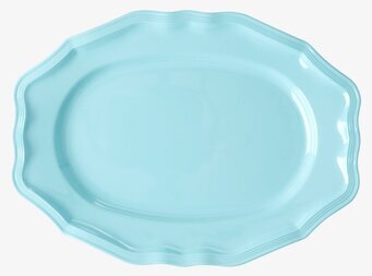 Serveringsfat Soft Blue från Rice med vågformade kanter