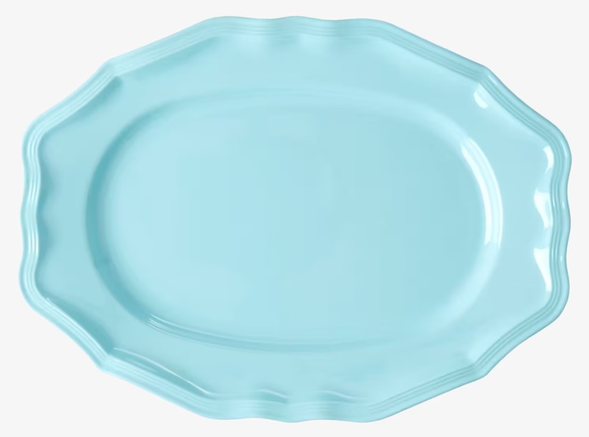Serveringsfat Soft Blue från Rice med vågformade kanter