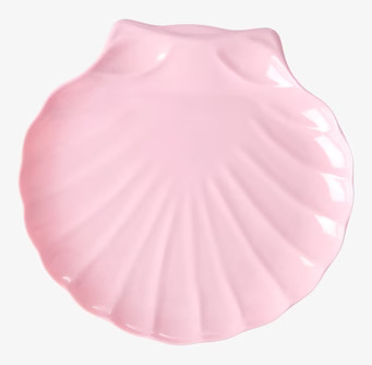Tallrik Sea Shell Soft Pink från Rice i snäckform och rosa färg