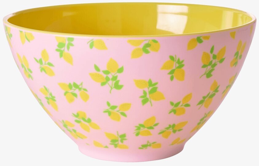 Salladsskål Lemon Print från Rice med citronmönster