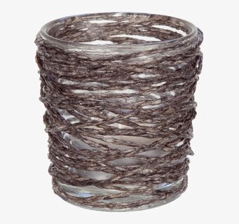 Trådlykta Lergrå från Dixie i glas och lergrå tråd