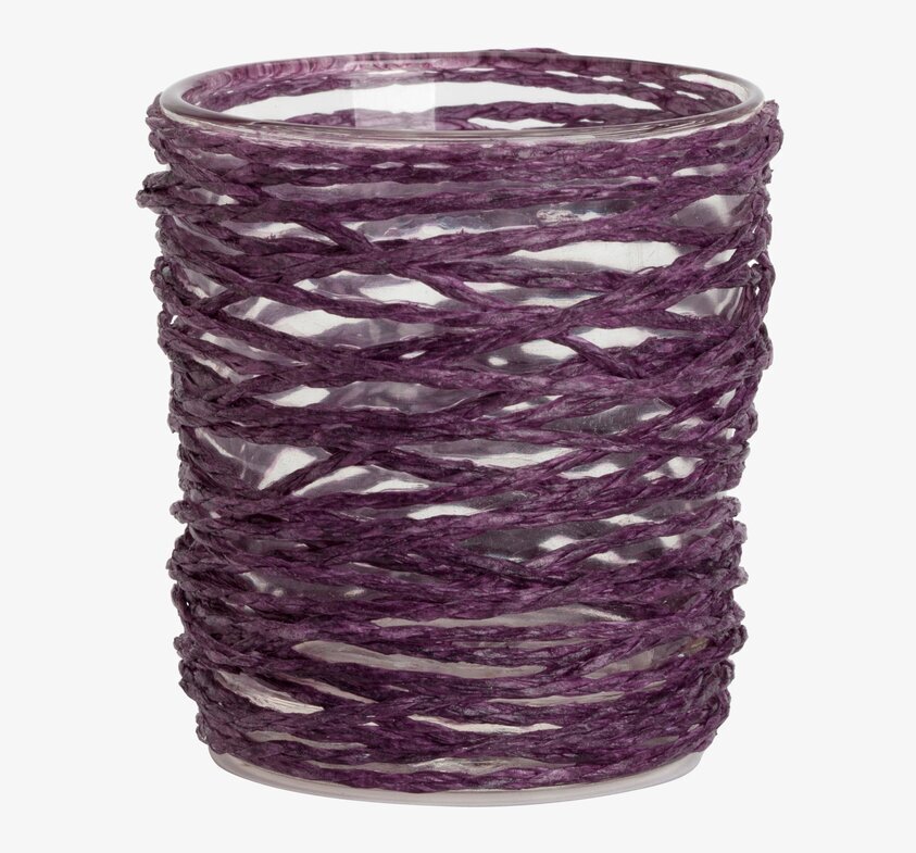 Trådlykta Aubergine från Dixie med mörklila trådar och glas