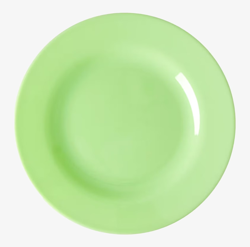 Assiett Neon Green från Rice med klar neongrön färg