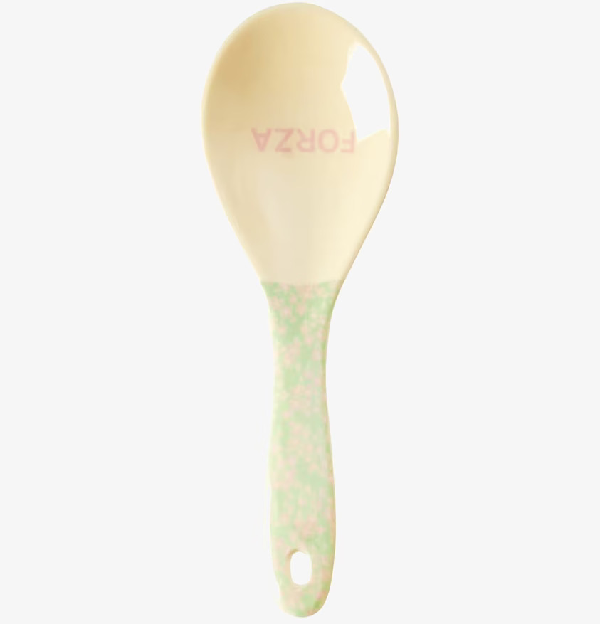 Salladssked - Pink Flower Field Print från Rice i närbild