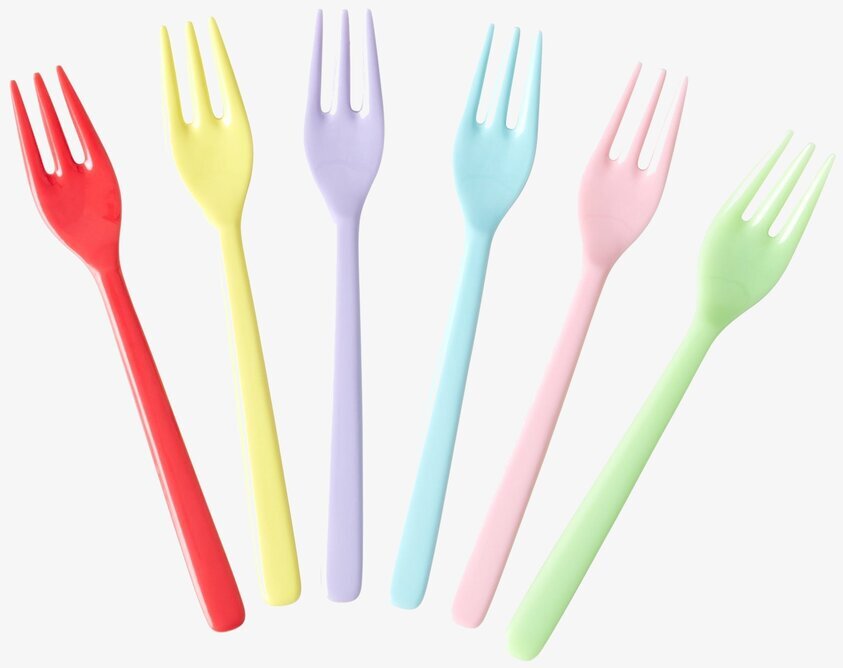 Tårtgaffel - Yippie Yippie Yeah Colors från Rice, 6 färger