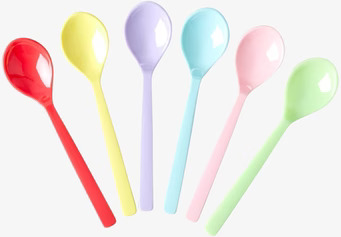 Korta Skedar - Yippie Yippie Yeah Colors från Rice i sex färger