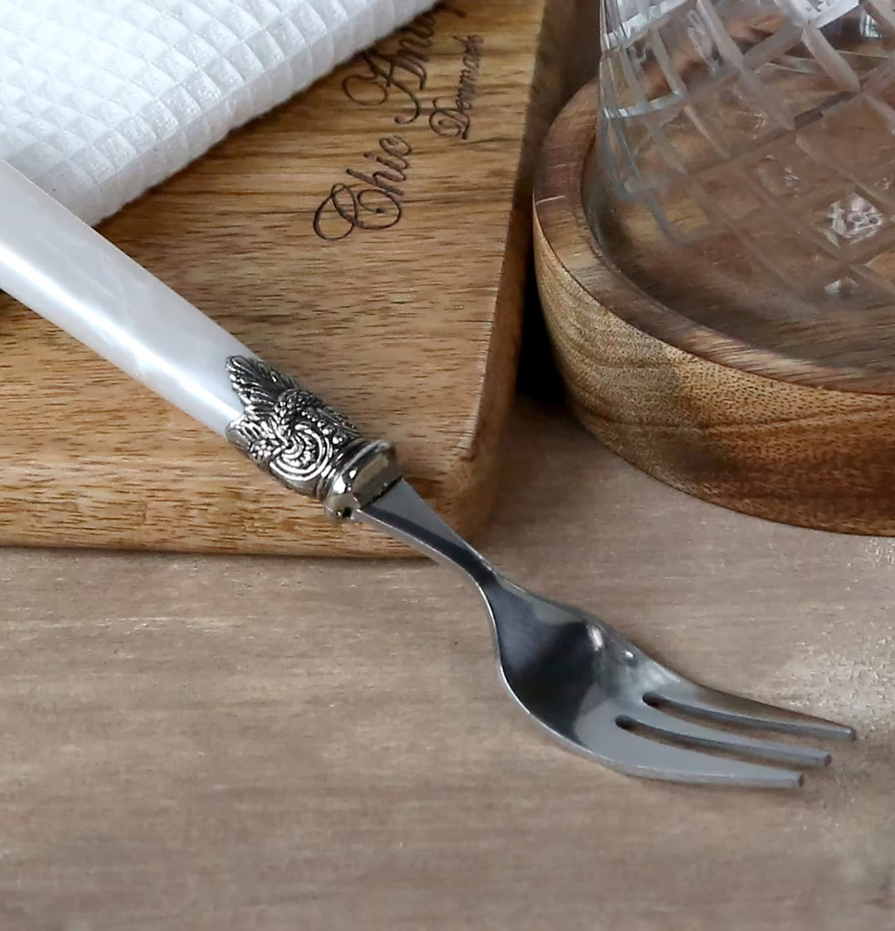 Dessertgaffel Set/12 Antik Pärlemor från Chic Antique