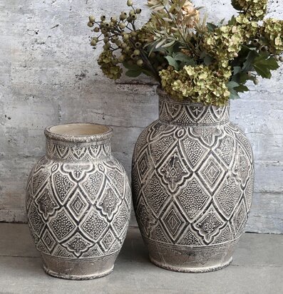 Évron Vas Mörk Natur Stor från Chic Antique med mönster