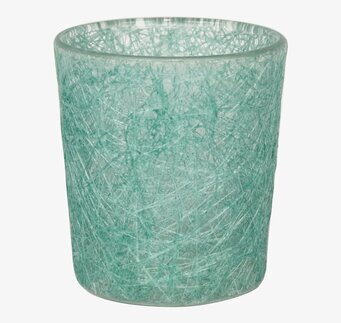 Glasfiberlykta Oceangrön från Dixie med nätliknande mönster