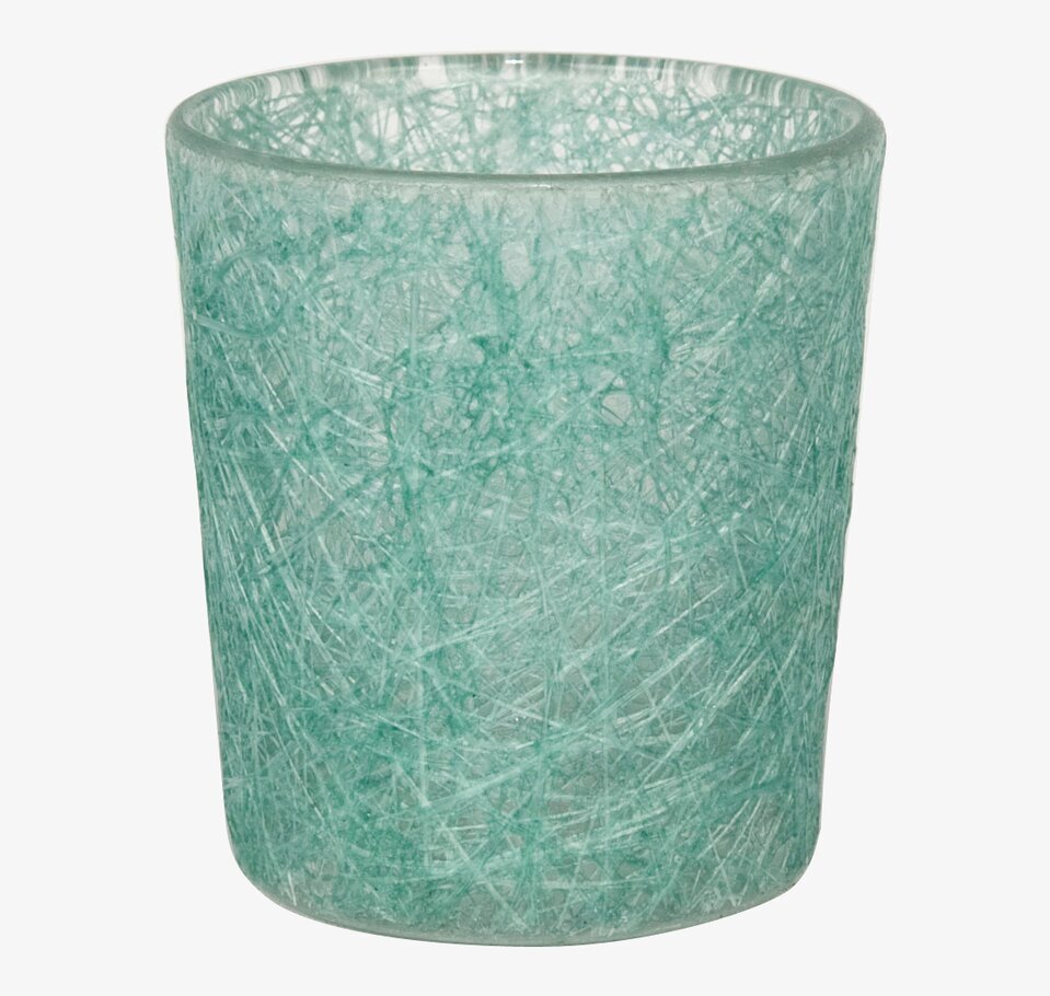 Glasfiberlykta Oceangrön från Dixie med nätliknande mönster