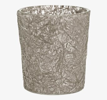 Glasfiberlykta Grå från Dixie med nätmönster och grå färg