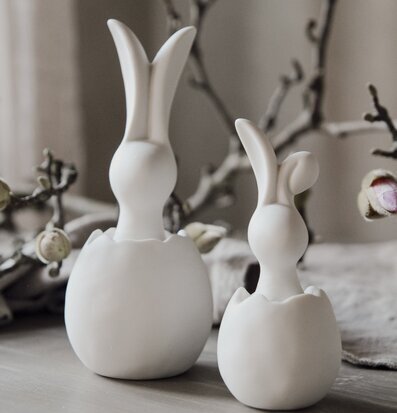 Bunny I Ägg Liten från Majas Cottage, två kaniner i äggskal
