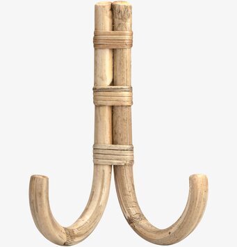 Hängare 2 Krokar Bambu från Ernst på neutral bakgrund
