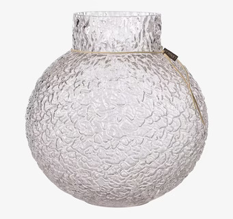 Glasvas Mönstrad Struktur Ø29 cm från Ernst i klar glas