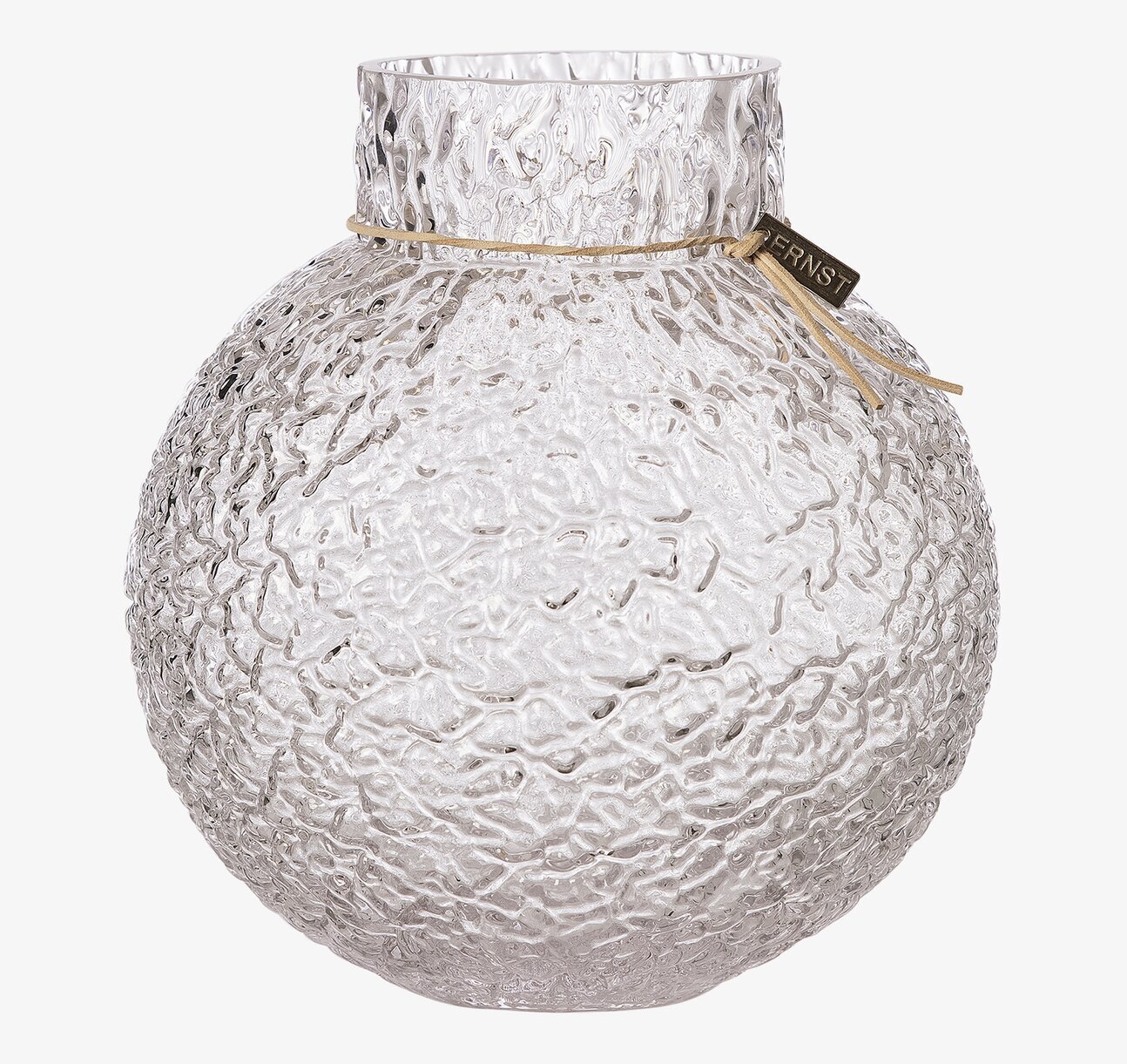 Glasvas Mönstrad Struktur Ø21 cm från Ernst mot neutral bakgrund