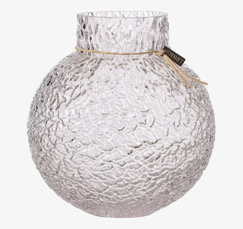 Glasvas Mönstrad Struktur Ø21 cm från Ernst mot neutral bakgrund