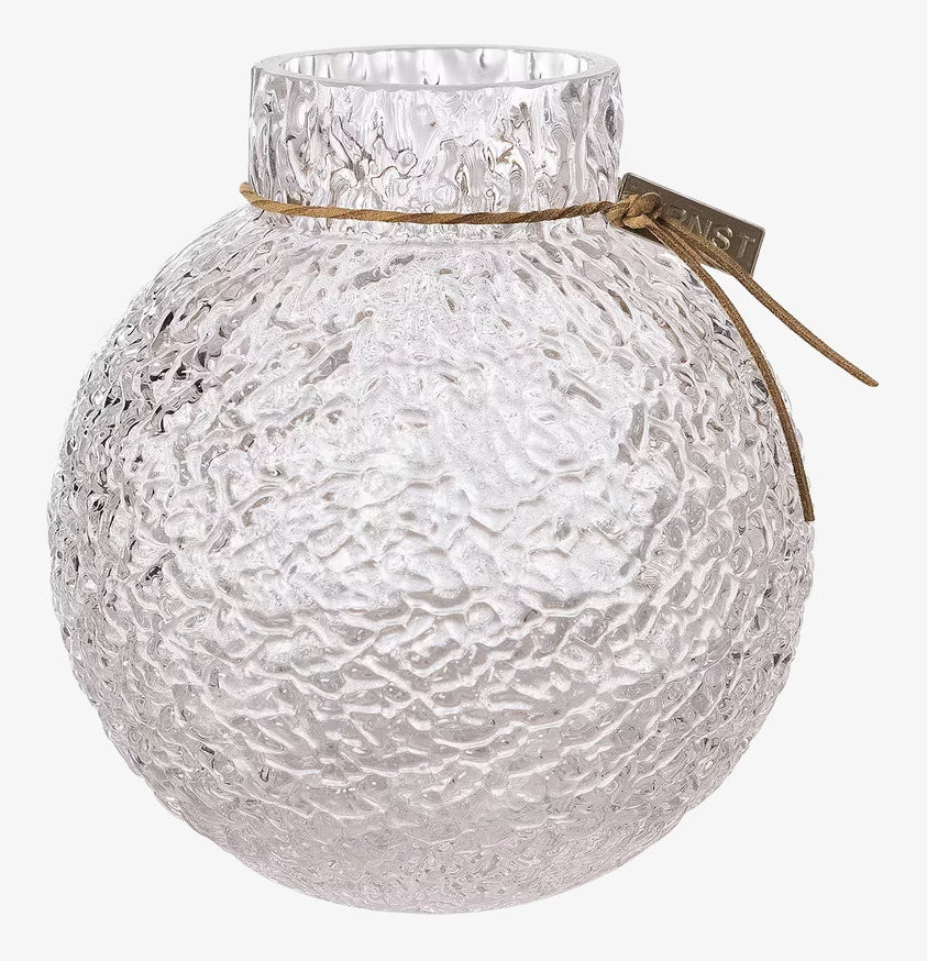 Glasvas Mönstrad Struktur Ø13 cm från Ernst på vit bakgrund