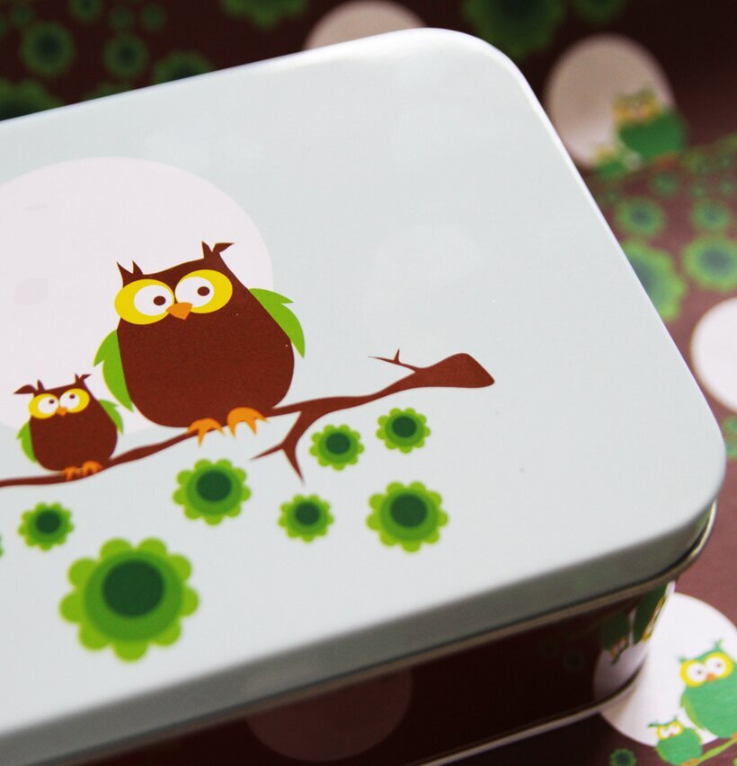 Mellanbox - Ugglor från Blafre med lekfullt ugglemotiv