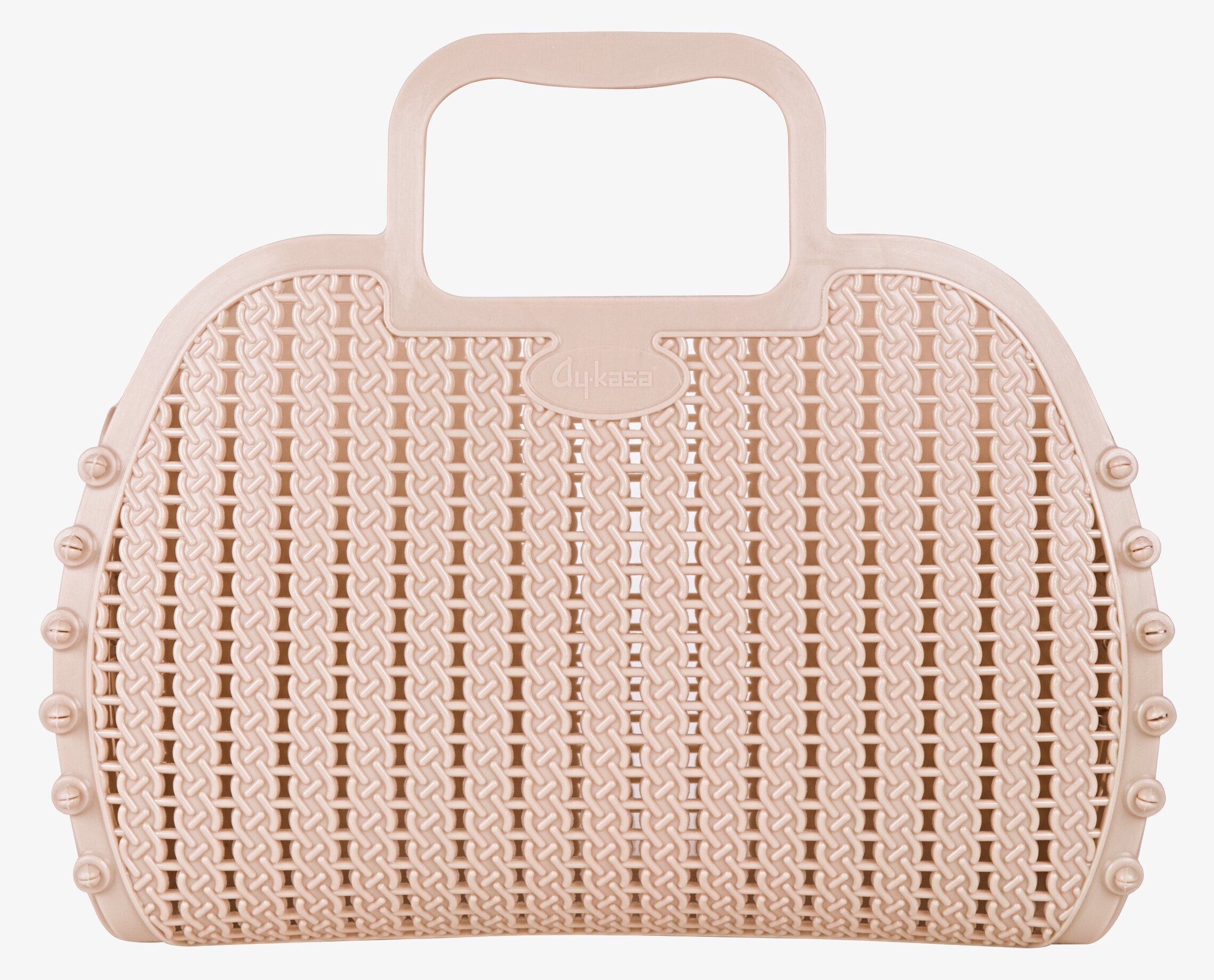 Aykasa Mini Bag - Milk Tea från Aykasa i beige nätmönster