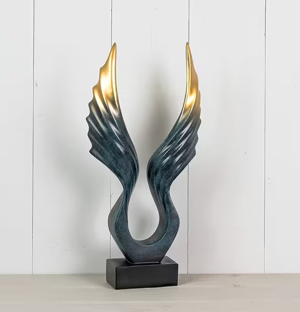 Figurin Wings Blå/Guld från Multi Agentur med eleganta vingar