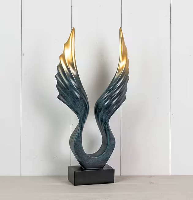 Figurin Wings Blå/Guld från Multi Agentur med eleganta vingar