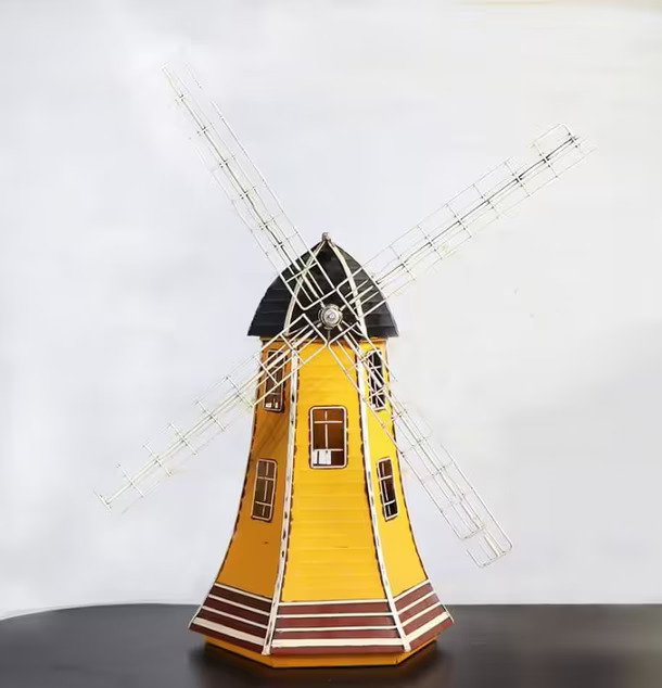 Väderkvarn Gul Metall från Multi Agentur med detaljer