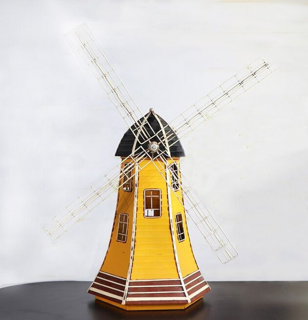 Väderkvarn Gul Metall från Multi Agentur med detaljer