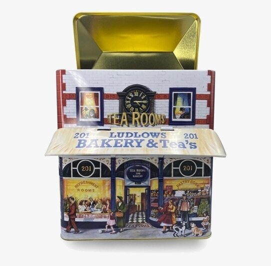 Bild av stilistisk plåtburk med nostalgisk design