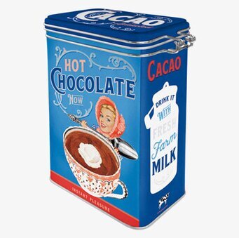 Bild av retro plåtburk med nostalgisk design