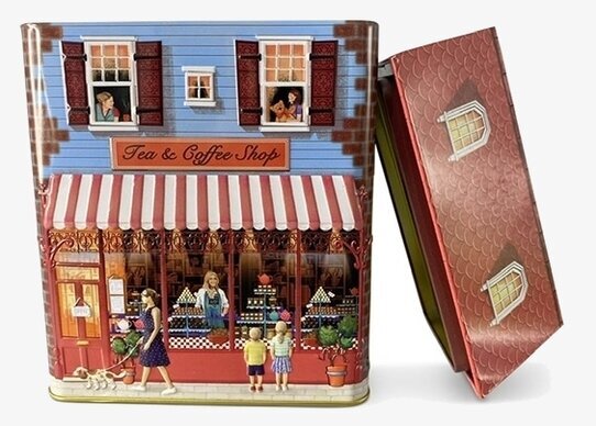 Plåtburk Townhouse Tea & Coffee från Bromma Kortförlag