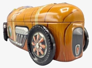 Plåtburk Rabbit Racer Girl från Bromma Kortförlag