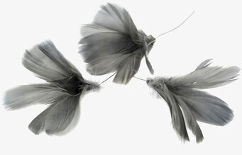 Fjäder/Tråd Blom Mörkgrå 12 st från A Lot Decoration