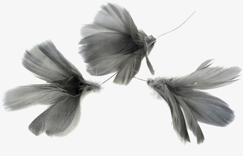 Fjäder/Tråd Blom Mörkgrå 12 st från A Lot Decoration