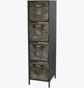 Factory Skåp/Kommod Antikgrå från Chic Antique i industriell stil