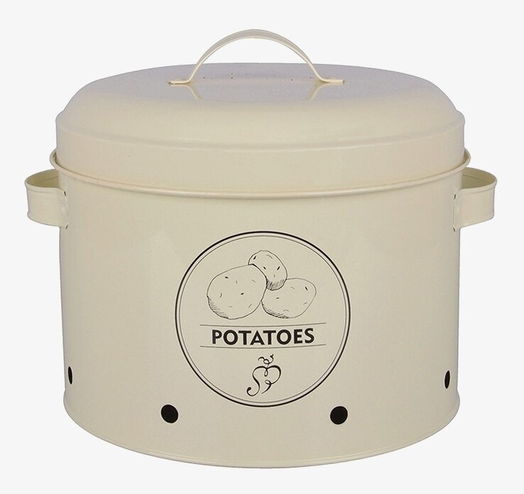 Plåtburk Potatis från Gardenlife med illustration och handtag