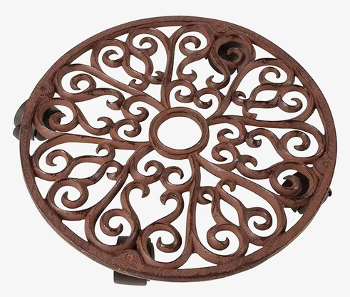 Blomvagn Gjutjärn från Gardenlife med snirkligt mönster