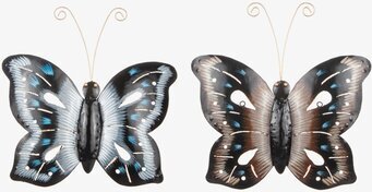 Fjäril Vägg Hamrad Plåt Different Design