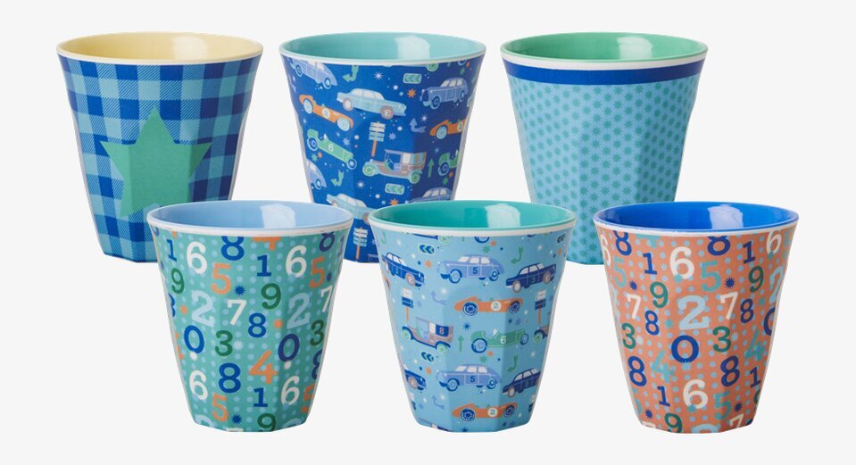 Små Muggar - Bold Boyish Print från Rice i färgglada mönster