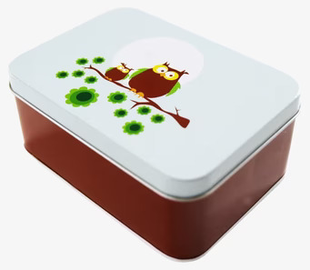 Mellanbox - Ugglor från Blafre med färgglatt ugglemotiv