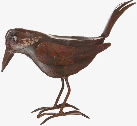 Fågel Hamrad Plåt Brun från Different Design i metall