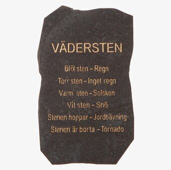 Vädersten Skiffer från Different Design med ingraverad text